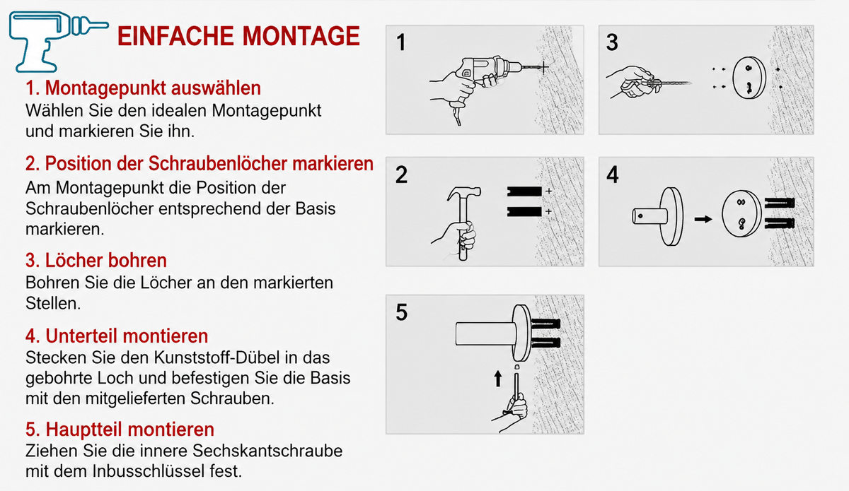 Edelstahl-Hängeleiste mit Haken für die Küchenwand – Bild 4