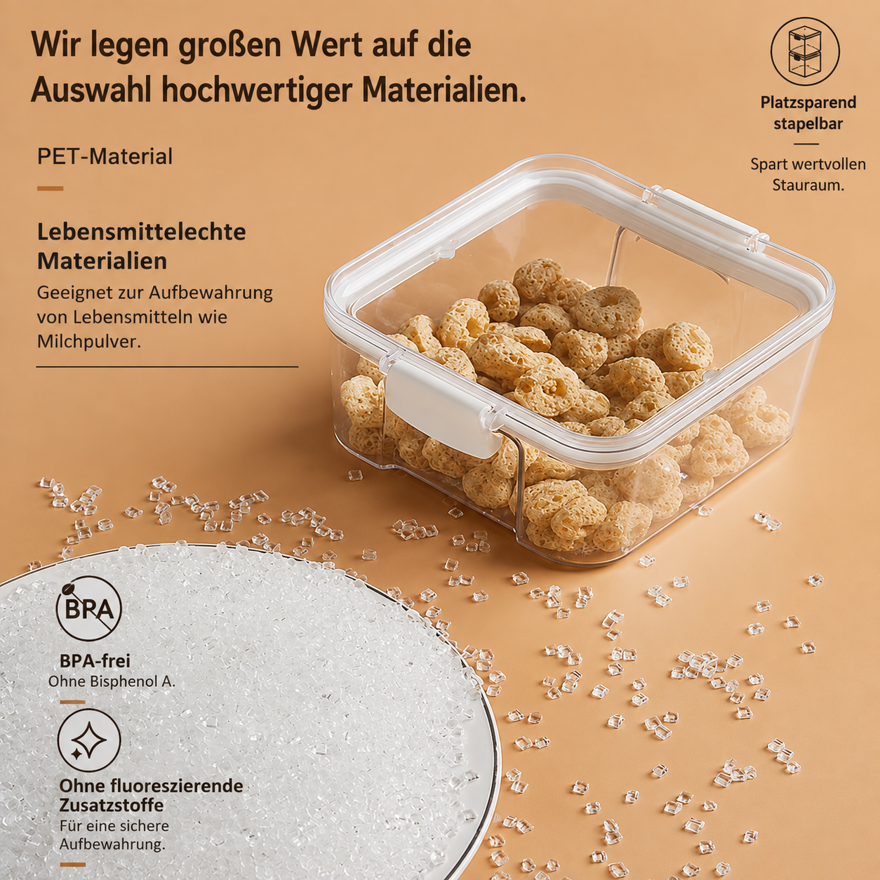 Luftdichte Vorratsbehälter für Lebensmittel – Küchen- und Vorratskammer-Organizer