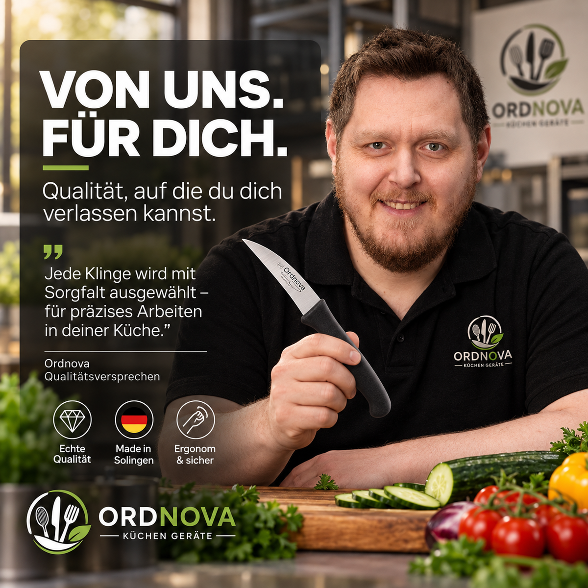 Schälmesser gebogen – 2er-Set, Made in Solingen