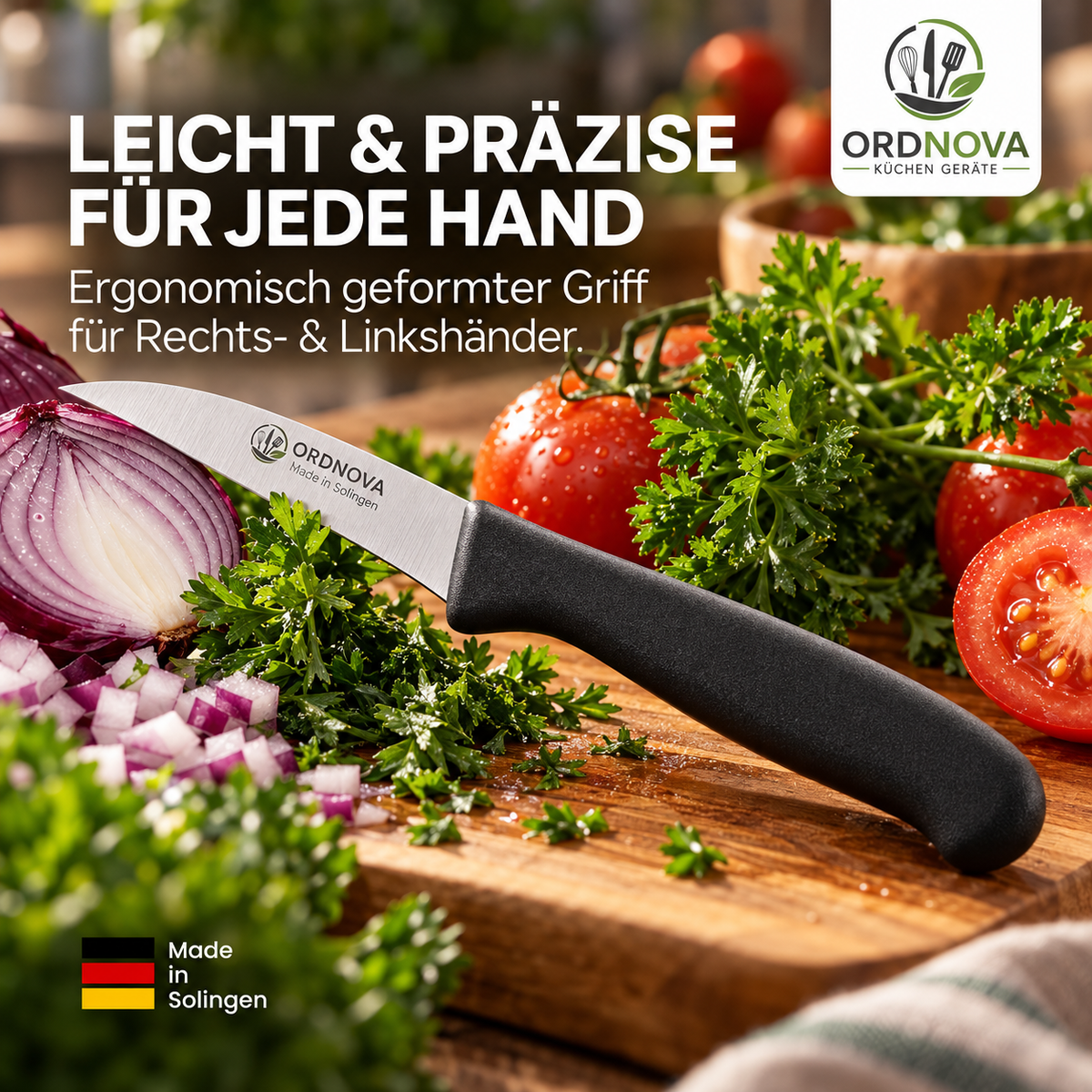 Schälmesser gebogen – 2er-Set, Made in Solingen