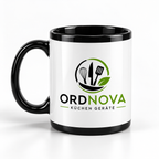 Ordnova Keramiktasse, Schwarz – 440 ml