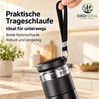 Thermobecher mit Teesieb – Edelstahl, 500 ml