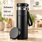 Thermobecher mit Teesieb – Edelstahl, 500 ml