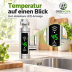 Elektrischer Wasserhahn mit Durchlauferhitzer – 3000 W, LED-Temperaturanzeige