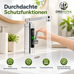 Elektrischer Wasserhahn mit Durchlauferhitzer – 3000 W, LED-Temperaturanzeige