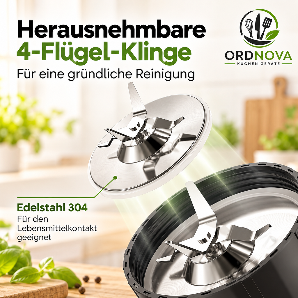 Mini-Standmixer 900 W mit 3 To-go-Bechern – Smoothie Maker