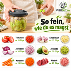 Zwiebelschneider mit Seilzug – manueller Zerkleinerer, 900 ml