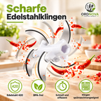 Zwiebelschneider mit Seilzug – manueller Zerkleinerer, 900 ml