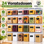 Vorratsdosen 24er-Set – luftdicht mit Deckel & Etiketten