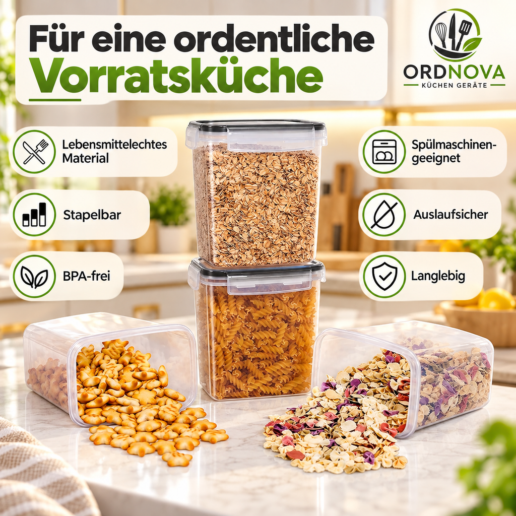 Vorratsdosen 24er-Set – luftdicht mit Deckel & Etiketten
