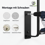 Küchenrollenhalter ohne Bohren – Edelstahl, selbstklebend, Schwarz