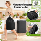 Pfandflaschen-Sammelbehälter 105 L mit Deckel – faltbar, Dunkelgrau