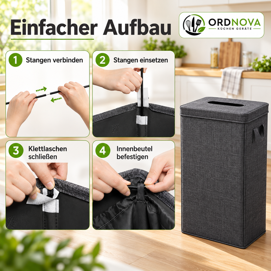 Pfandflaschen-Sammelbehälter 105 L mit Deckel – faltbar, Dunkelgrau
