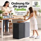 Pfandflaschen-Sammelbehälter 105 L mit Deckel – faltbar, Dunkelgrau