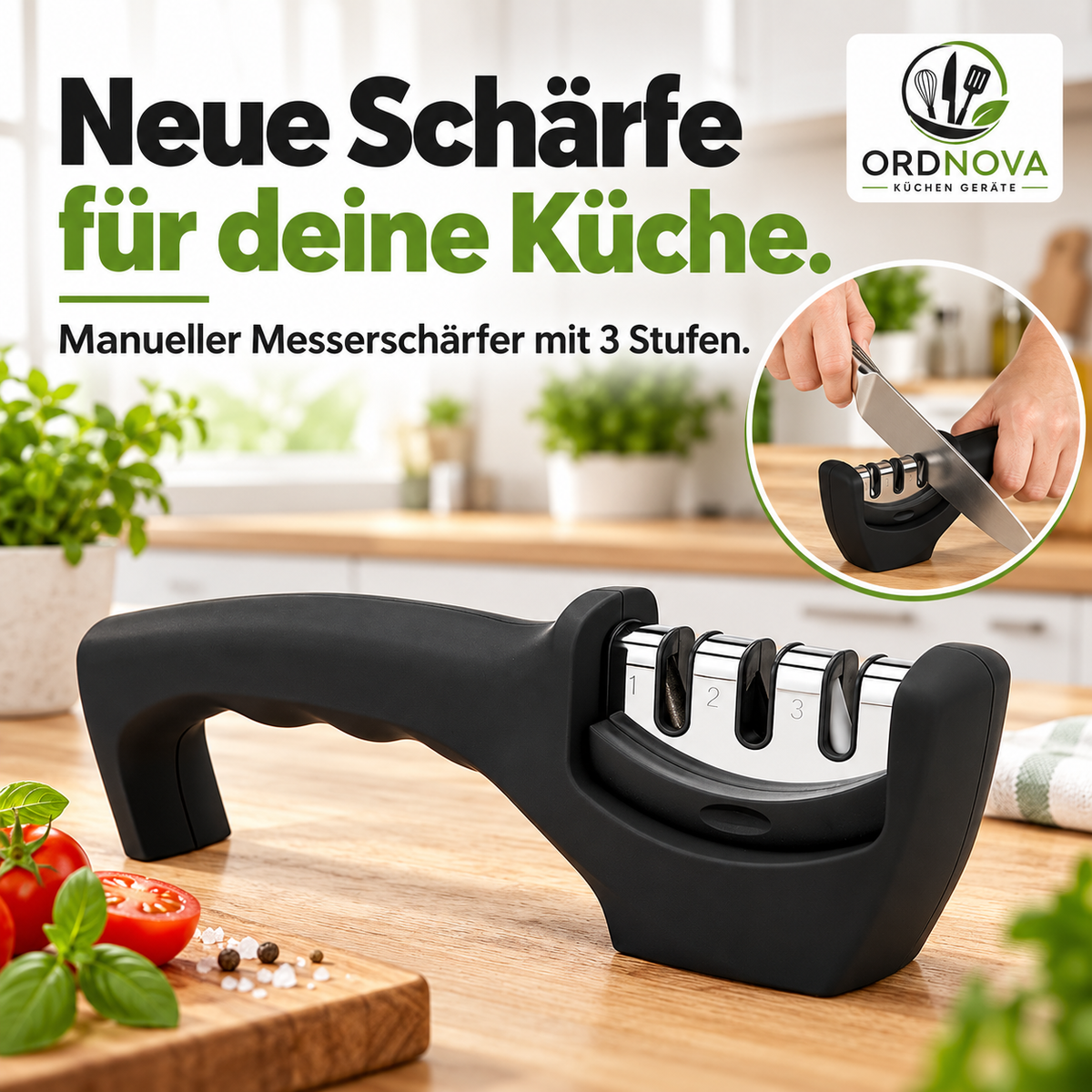 Messerschärfer 3-stufig – Smart Sharp von Lantana, manuell