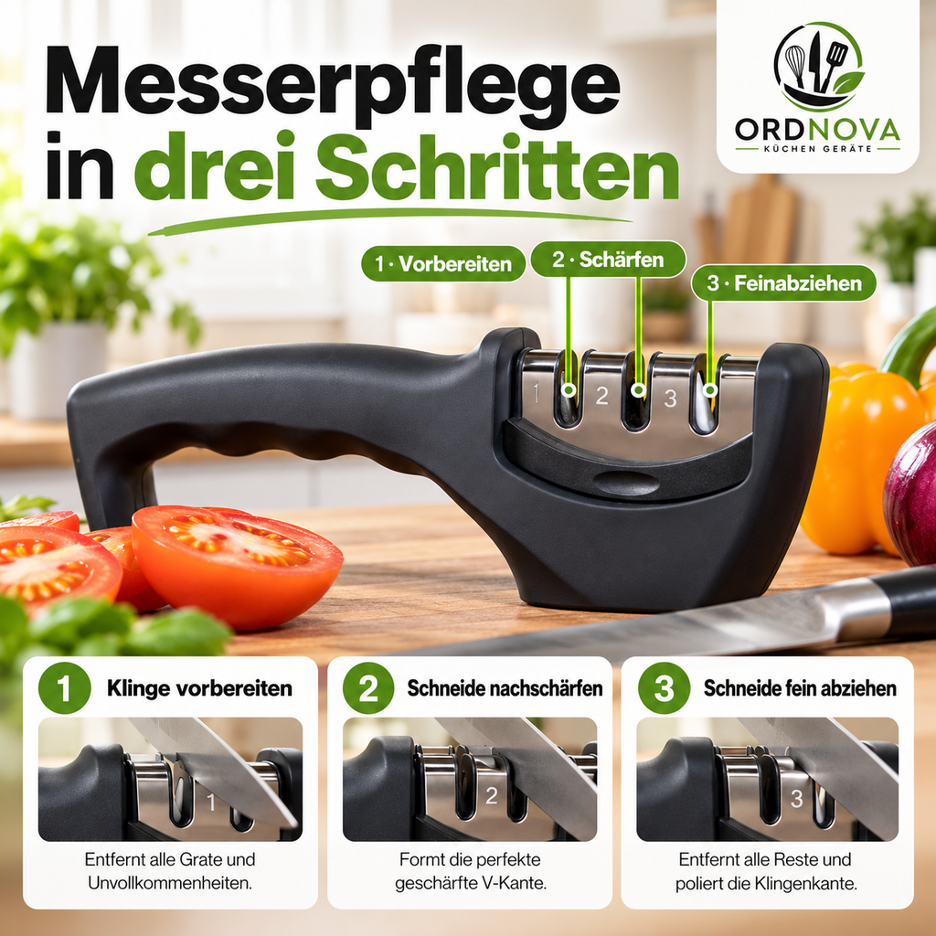 Messerschärfer 3-stufig – Smart Sharp von Lantana, manuell