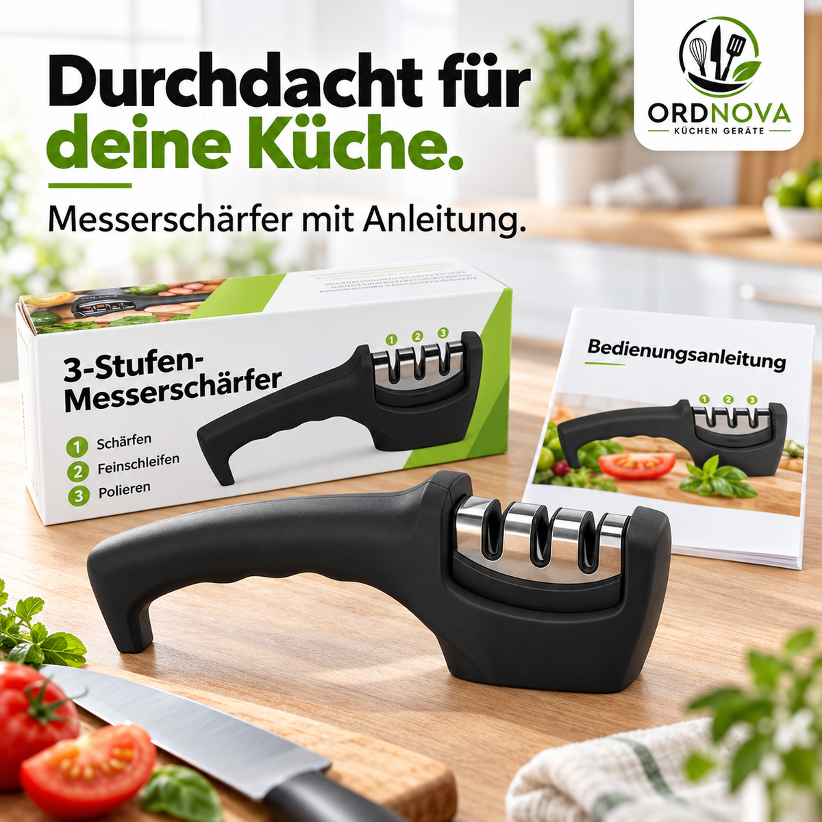 Messerschärfer 3-stufig – Smart Sharp von Lantana, manuell