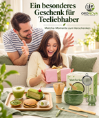 Matcha Set 7-teilig mit Bambusbesen und Keramikschale – mit Sieb und Löffel