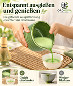 Matcha Set 7-teilig mit Bambusbesen und Keramikschale – Chasen mit Besenhalter