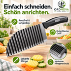 Wellenschneider aus Edelstahl – für Gemüsesticks, Gurken und Obst