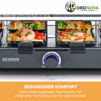 SEVERIN Raclette-Grill RG 2371 mit Naturgrillstein – für bis zu 8 Personen