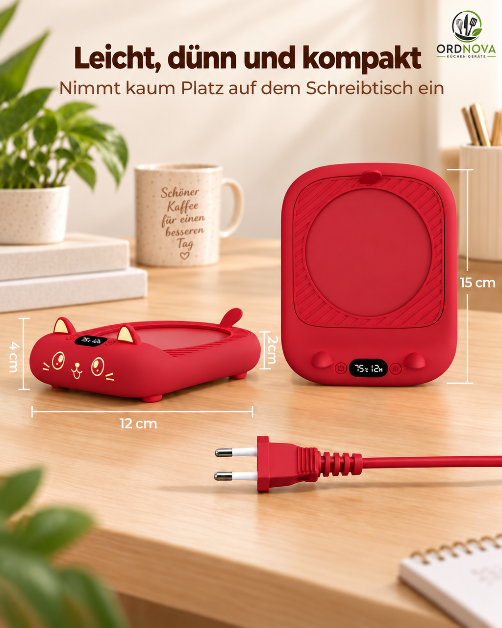 Tassenwärmer im Katzen-Design – Kaffeewärmer für Büro und Küche