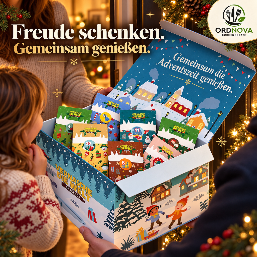 Vernasche die Welt Adventskalender 2026 – 24 Süßigkeiten und Snacks aus über 20 Ländern