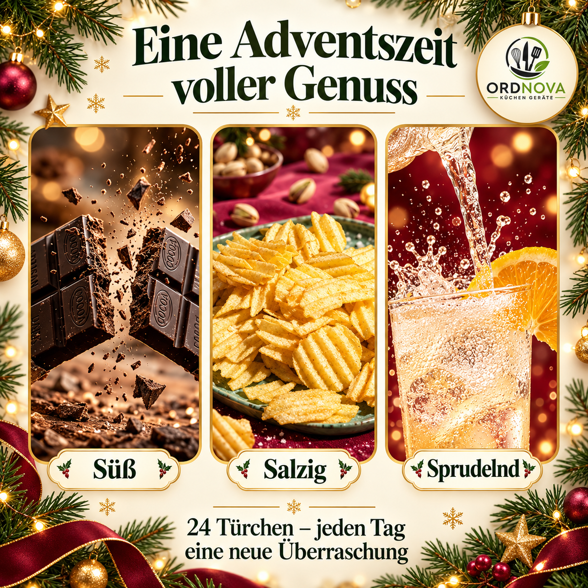 Vernasche die Welt Adventskalender 2026 – internationaler Süßigkeiten-Adventskalender