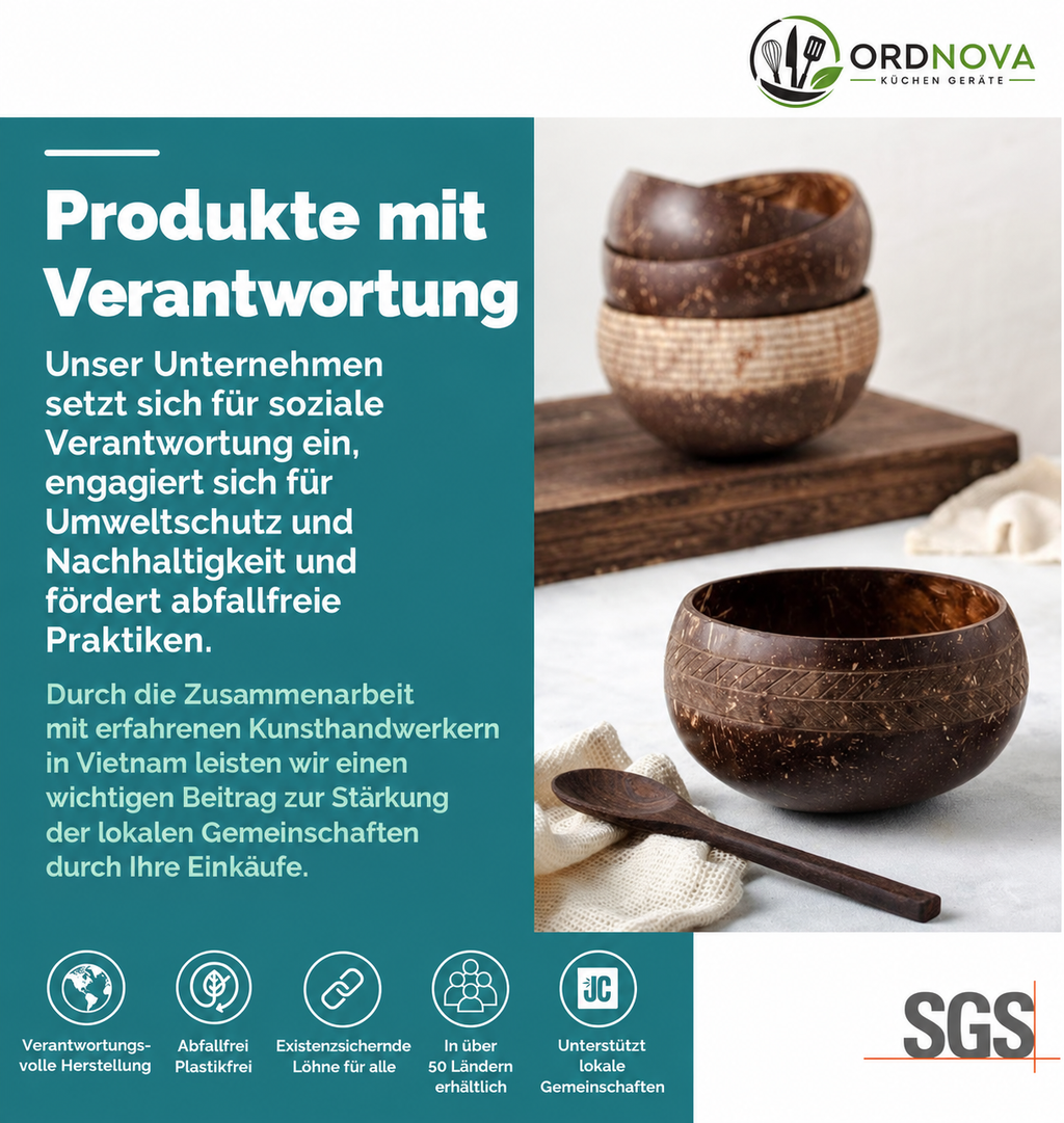 Kokosnuss-Schalen 2er-Set – natürlich, vegan und plastikfrei