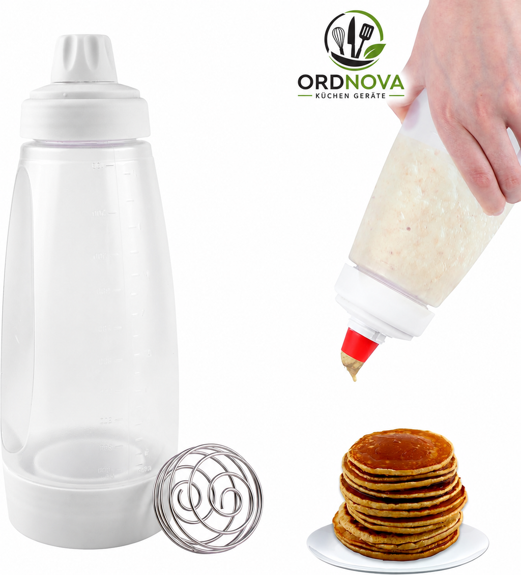 Teigspender 1000 ml mit Skala – für Pfannkuchen, Waffeln & Muffins